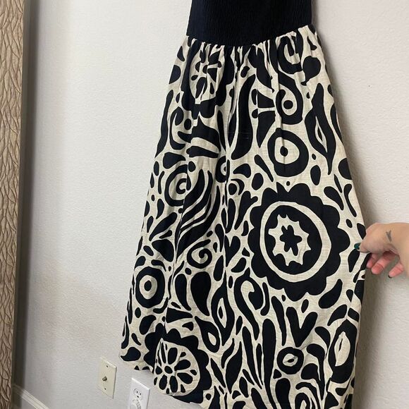 The Wolf Gang Alyss Maxi Dress Noir Floral Black Strapless Low Waisted Sz Small - Picture 4 of 8